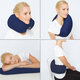 WX-P5 4-in-1 Convertible Travel Pillow for Side Back Sleepers Lumbar Support Washable Cushion