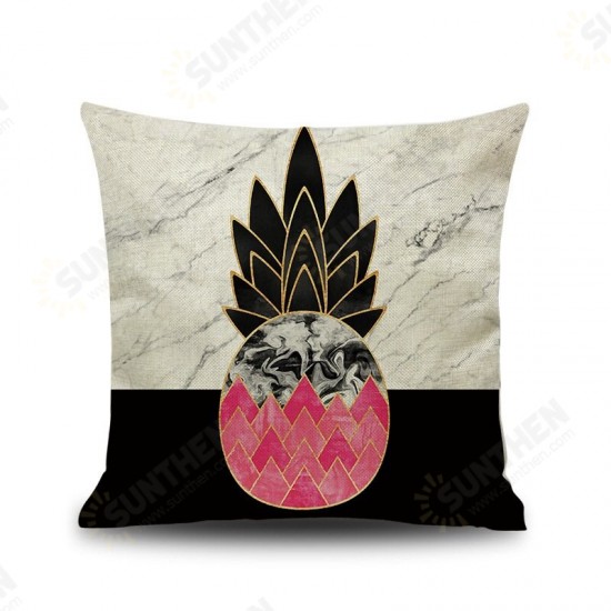 INS Nordic Pineapple Cactus Geometric Style Linen Cushion Cover Home Sofa Art Decor Seat Pillow Case