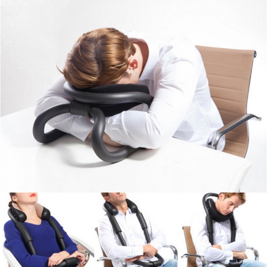 Black Neck Protecting U-shaped Pillow Airplane Car Office Nap Pillow Travel Pillow