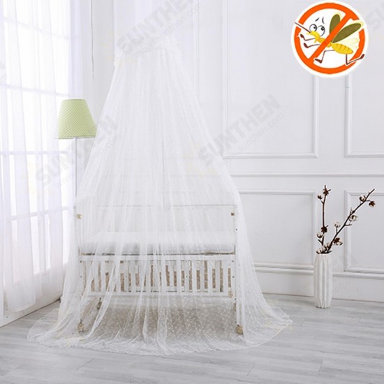 Kids Baby Bed Canopy Bedcover Mosquito Net Curtain Bedding Cotton Dome Tent