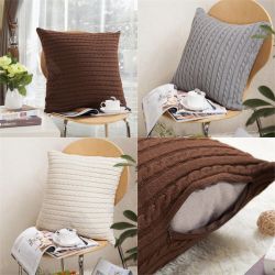 Knit Fiber Pillows Throw Pillow Case Sofa Waist Cushion Cover Home Decorative Knit Fiber Pillows Throw Pillow Case Sofa Waist Cushion Cover Home Decorative