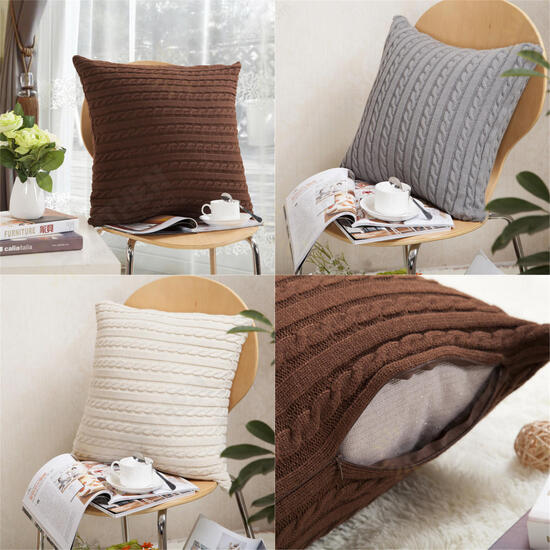 Knit Fiber Pillows Throw Pillow Case Sofa Waist Cushion Cover Home Decorative Knit Fiber Pillows Throw Pillow Case Sofa Waist Cushion Cover Home Decorative