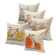 Lemon Orange Grapefruit Bicycle Throw Pillow Case Cotton Linen Sofa Cushion Cover