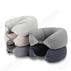 Multi-functional Microparticles Protect Travel Neck Pillow U-shaped with Buckle Soft Pillow Multi-functional Microparticles Protect Travel Neck Pillow U-shaped with Buckle Soft Pillow