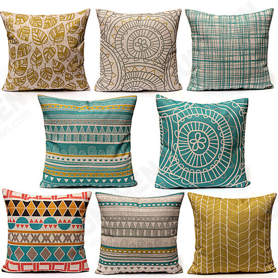 Minimalist Style Pillow Case Home Linen Cushion Cover Fashion Colorful Geometric Patterns