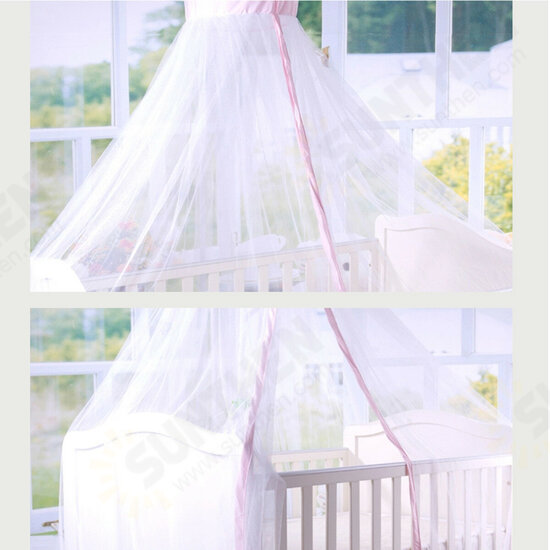 Mosquito Net Children Bed Curtain Dome Cot Netting Drape Stand Insect Protection