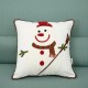 New Christmas Pure Cotton Embroidering Pillow Cases Santa Snowflake Cushion Cover