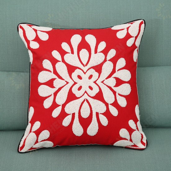 New Christmas Pure Cotton Embroidering Pillow Cases Santa Snowflake Cushion Cover