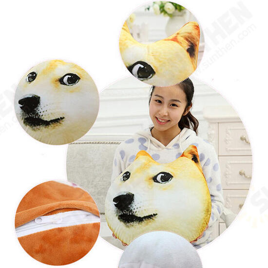 Plush 3D Printed Samoyed Husky Doge Dog Throw Pillow Alaska Dog Cushion