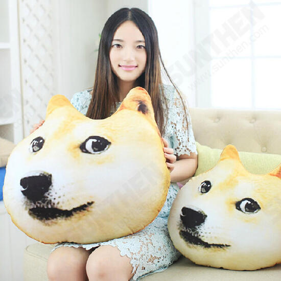 Plush 3D Printed Samoyed Husky Doge Dog Throw Pillow Alaska Dog Cushion