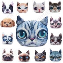 Plush Creative 3D Dog Cat Throw Pillows Meow Star Sofa Bed Cushion Plush Creative 3D Dog Cat Throw Pillows Meow Star Sofa Bed Cushion