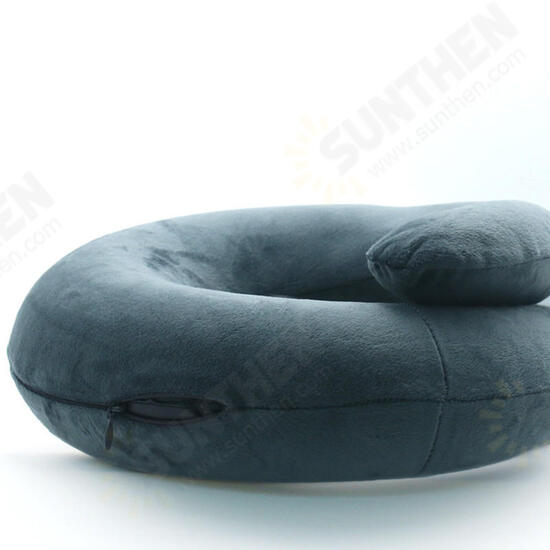 Q Shape Inflatable Decompression Support Headrest Portable Pillow Neck Head Chin Memory Cushion