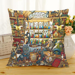 Retro Style Cats Linen Cotton Cushion Cover Home Sofa Art Decor Throw Pillow case Retro Style Cats Linen Cotton Cushion Cover Home Sofa Art Decor Throw Pillow case