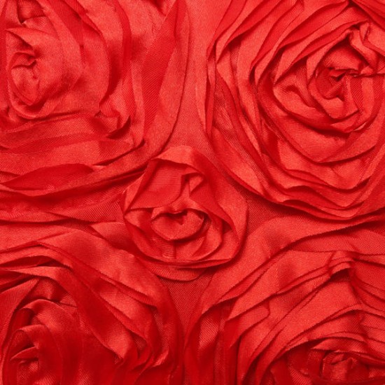 Satin 3D Rose Flower Square Pillow Cases Home Sofa Wedding Decor Cushion Cover