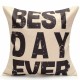 Square English Letter Cotton Linen Pillow Case Throw Cushion Cover Home Decor