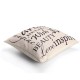 Square English Letter Cotton Linen Pillow Case Throw Cushion Cover Home Decor
