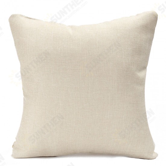 Square English Letter Cotton Linen Pillow Case Throw Cushion Cover Home Decor