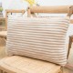 Striped Flannel Rectangular Pillowcase Backrest Cover Cushion Cover Pillowcase