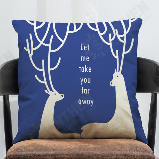 Super Soft Plush Modern minimalist Style Deer Nordic Cotton Pillowcase For Home Sofa Decration