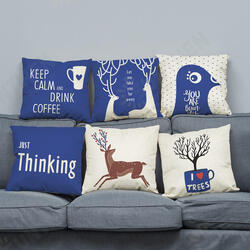 Super Soft Plush Modern minimalist Style Deer Nordic Cotton Pillowcase For Home Sofa Decration Super Soft Plush Modern minimalist Style Deer Nordic Cotton Pillowcase For Home Sofa Decration