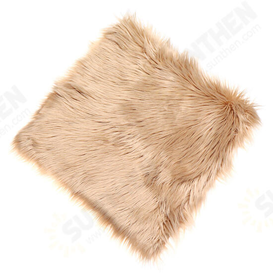 Throw Pillow Cover Cushion Case Faux Fur Fluffy Plush Soft Sofa Solid Home Decor