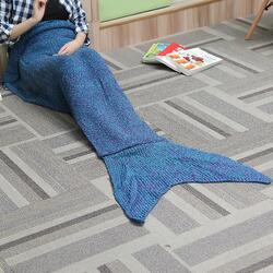 Two Size Thick Needle Yarn Knitting Mermaid Tail Blanket Woman Warm Super Soft Bed Mat Two Size Thick Needle Yarn Knitting Mermaid Tail Blanket Woman Warm Super Soft Bed Mat