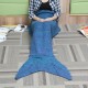 Two Size Thick Needle Yarn Knitting Mermaid Tail Blanket Woman Warm Super Soft Bed Mat