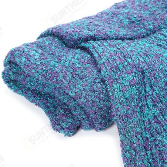 Two Size Thick Needle Yarn Knitting Mermaid Tail Blanket Woman Warm Super Soft Bed Mat