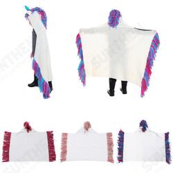 Unicorn Hat Girls Kid Cute Knitted Blankets Winter Warm Cap Hooded Birthday Gifts Unicorn Hat Girls Kid Cute Knitted Blankets Winter Warm Cap Hooded Birthday Gifts