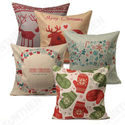 Vintage Christmas Series Deer Throw Pillow Case Linen Cotton Square Sofa Cushion Cover Vintage Christmas Series Deer Throw Pillow Case Linen Cotton Square Sofa Cushion Cover