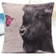 Vivid 3D Animal Short Plush Throw Pillow Case Home Sofa Car Cushion Cover