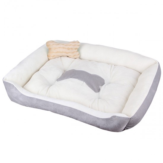 Waterproof Warm Winter Pet Bed With Bone Decoration For Large Dog Puppy Kennel Pet Supplies