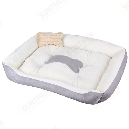 Waterproof Warm Winter Pet Bed With Bone Decoration For Large Dog Puppy Kennel Pet Supplies