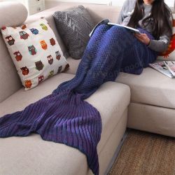 Yarn Knitted Mermaid Tail Blanket Handmade Crochet Throw Super Soft Sofa Bed Mat Sleeping Bag Yarn Knitted Mermaid Tail Blanket Handmade Crochet Throw Super Soft Sofa Bed Mat Sleeping Bag