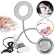 10W X8 Magnifying Lamp Desk Table Top Glass Beauty Nail Salon Tattoo Magnifier Light