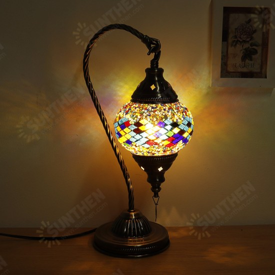 110-240V Retro Turkish Moroccan Romantic Handmade Table Lamp Home Bar Fixture Decor E27