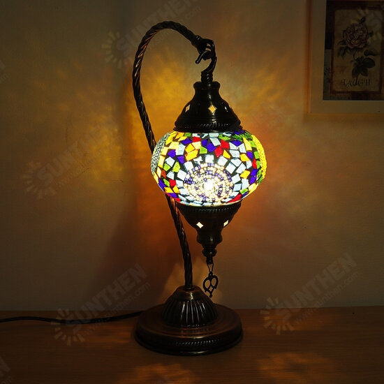 110-240V Retro Turkish Moroccan Romantic Handmade Table Lamp Home Bar Fixture Decor E27