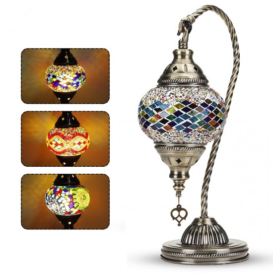 110-240V Retro Turkish Moroccan Romantic Handmade Table Lamp Home Bar Fixture Decor E27