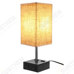 220V Fabric Fashion Simple Table Lamp Dual Port USB & US Plug Without Bulb 220V Fabric Fashion Simple Table Lamp Dual Port USB & US Plug Without Bulb