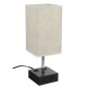 220V Fabric Fashion Simple Table Lamp Dual Port USB & US Plug Without Bulb