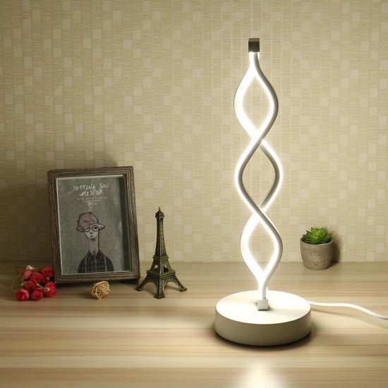 24W Modern Spiral Twist Wave Design LED Table Light Desk Reading Lamp