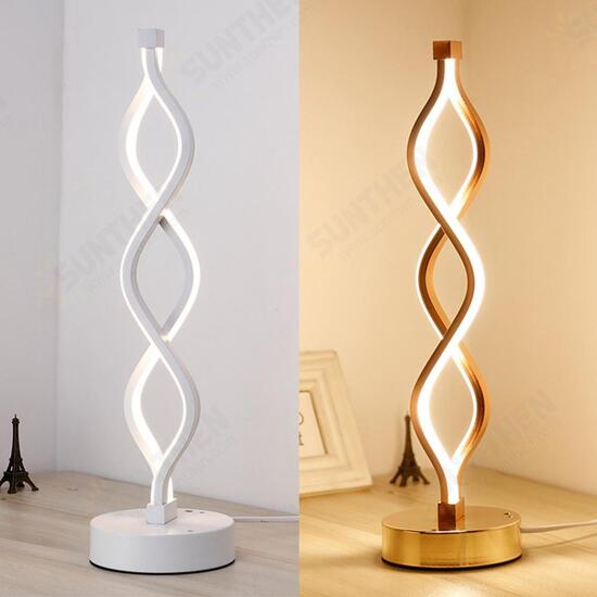 24W Modern Spiral Twist Wave Design LED Table Light Desk Reading Lamp