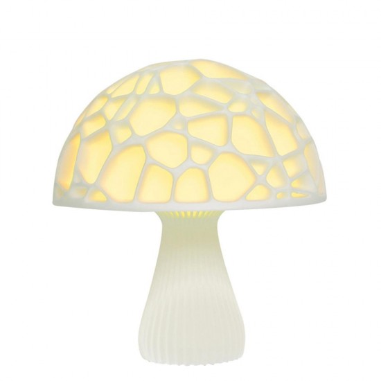 24cm 3D Mushroom Night Light Remote Touch Control 16 Colors USB Rechargeable Table Lamp for Home Decoration
