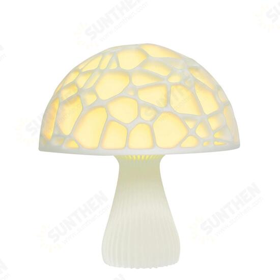 24cm 3D Mushroom Night Light Remote Touch Control 16 Colors USB Rechargeable Table Lamp for Home Decoration