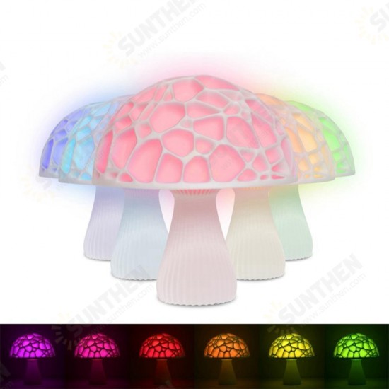 24cm 3D Mushroom Night Light Remote Touch Control 16 Colors USB Rechargeable Table Lamp for Home Decoration