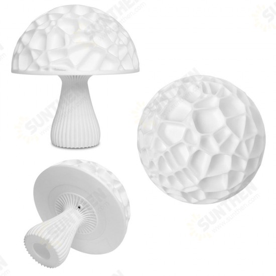 24cm 3D Mushroom Night Light Remote Touch Control 16 Colors USB Rechargeable Table Lamp for Home Decoration