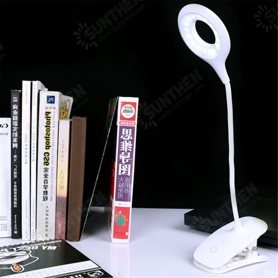 3 Modes Dimmable Desk Lamp USB Touch LED Clip Table Reading Book Light