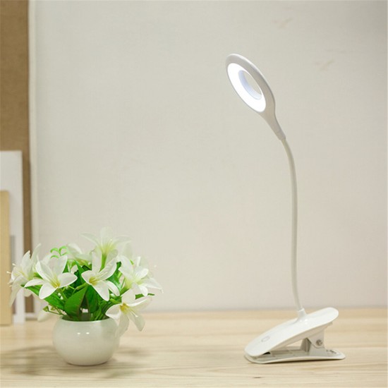 3 Modes Dimmable Desk Lamp USB Touch LED Clip Table Reading Book Light