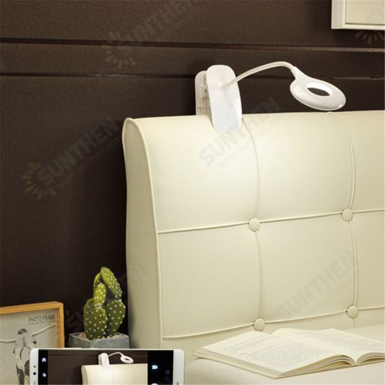 3 Modes Dimmable Desk Lamp USB Touch LED Clip Table Reading Book Light