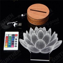 3D Color Changing LED Desk Table Lamp Remote Acrylic USB Night Light Christmas Gift 3D Color Changing LED Desk Table Lamp Remote Acrylic USB Night Light Christmas Gift
